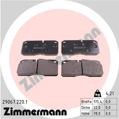 Brake Pad Set, disc brake 29067.220.1