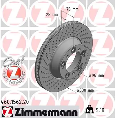 Brake Disc COAT Z 460.1562.20