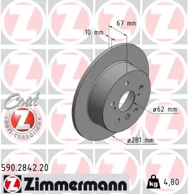Brake Disc COAT Z 590.2842.20