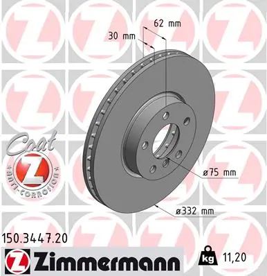 Brake Disc COAT Z 150.3447.20