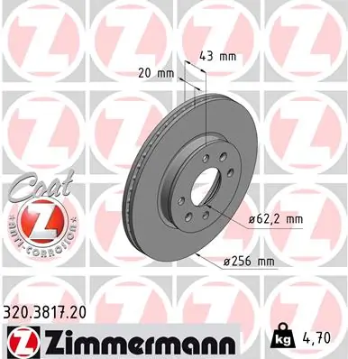 Brake Disc COAT Z 320.3817.20