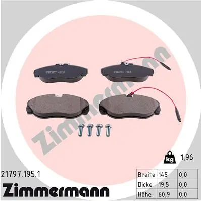 Brake Pad Set, disc brake 21797.195.1
