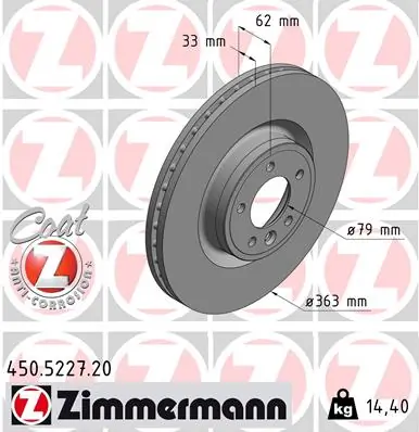 Brake Disc COAT Z 450.5227.20