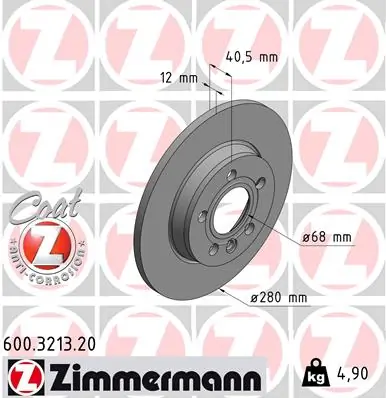 Brake Disc COAT Z 600.3213.20
