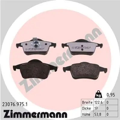 Brake Pad Set, disc brake rd:z 23076.975.1