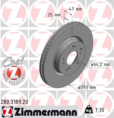 Brake Disc COAT Z 280.3189.20