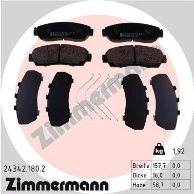 Brake Pad Set, disc brake 24342.180.2