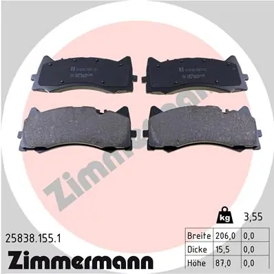Brake Pad Set, disc brake 25838.155.1