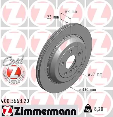 Brake Disc COAT Z 400.3663.20