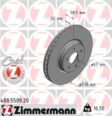 Brake Disc COAT Z 400.5509.20