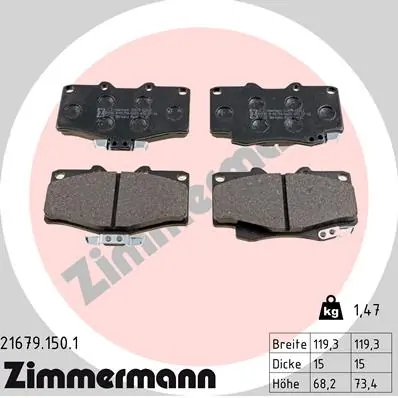Brake Pad Set, disc brake 21679.150.1