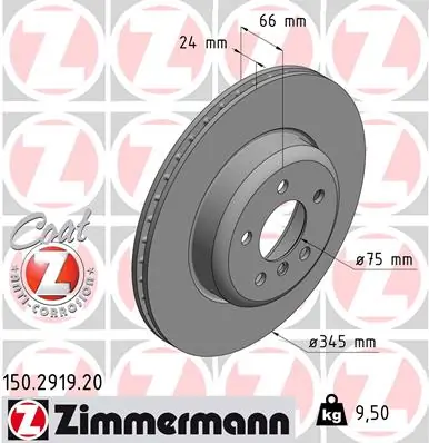Brake Disc COAT Z 150.2919.20