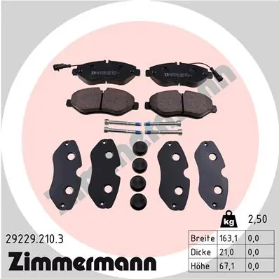 Brake Pad Set, disc brake 29229.210.3