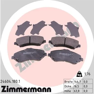 Brake Pad Set, disc brake 24604.180.1