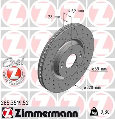 Brake Disc SPORT BRAKE DISC Z 285.3519.52