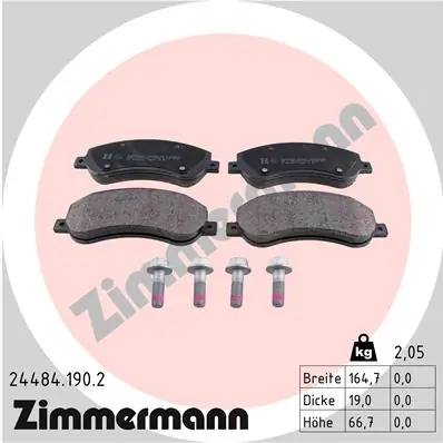 Brake Pad Set, disc brake 24484.190.2
