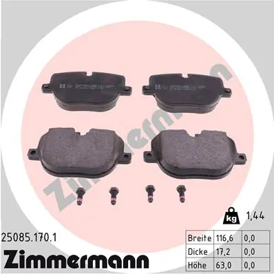 Brake Pad Set, disc brake 25085.170.1