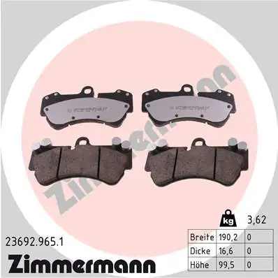 Brake Pad Set, disc brake rd:z 23692.965.1