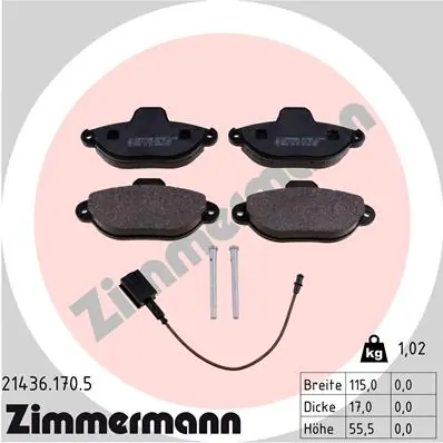 Brake Pad Set, disc brake 21436.170.5