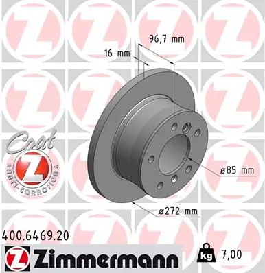 Brake Disc COAT Z 400.6469.20