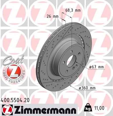 Brake Disc COAT Z 400.5504.20