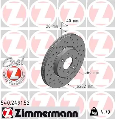 Brake Disc SPORT BRAKE DISC Z 540.2491.52
