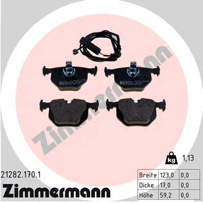 Brake Pad Set, disc brake 21282.170.1