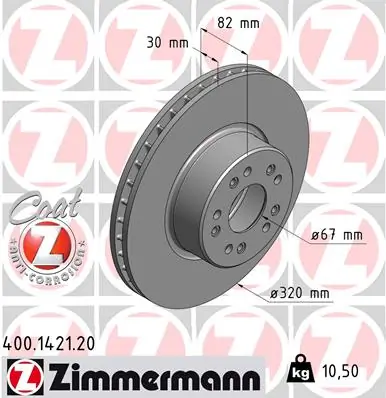 Brake Disc COAT Z 400.1421.20