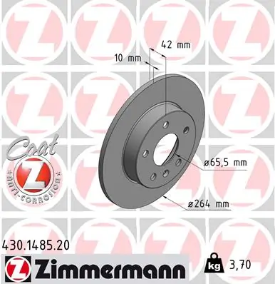 Brake Disc COAT Z 430.1485.20