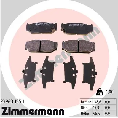 Brake Pad Set, disc brake 23963.155.1
