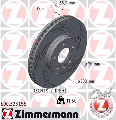 Brake Disc BLACK Z 600.3231.55