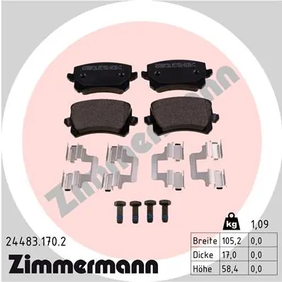 Brake Pad Set, disc brake 24483.170.2