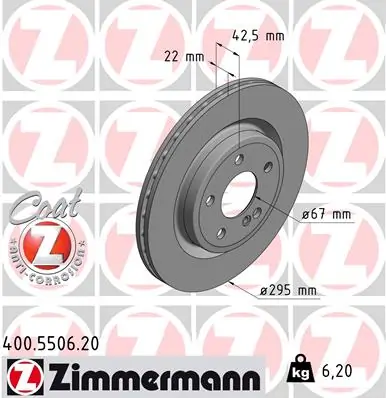 Brake Disc COAT Z 400.5506.20
