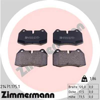 Brake Pad Set, disc brake 21471.175.1