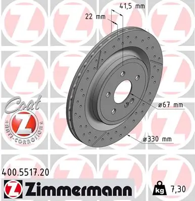 Brake Disc COAT Z 400.5517.20