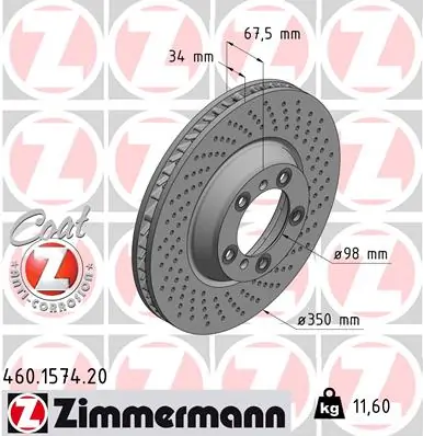 Brake Disc COAT Z 460.1574.20