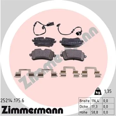 Brake Pad Set, disc brake 25214.175.6
