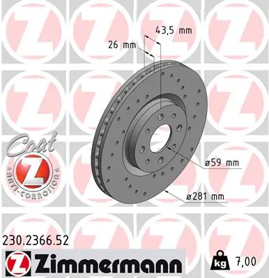 Brake Disc SPORT BRAKE DISC Z 230.2366.52