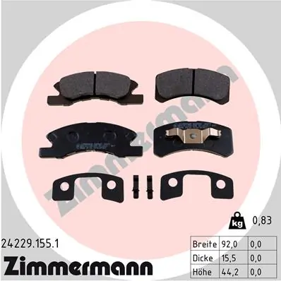 Brake Pad Set, disc brake 24229.155.1