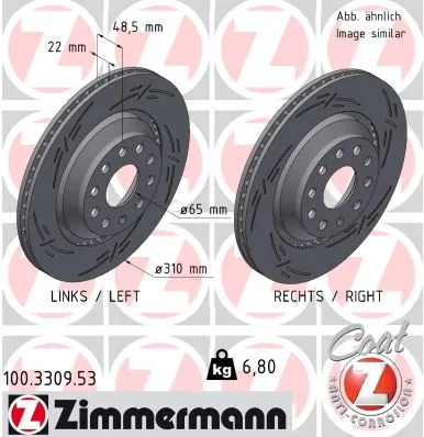 Brake Disc BLACK Z 100.3309.53