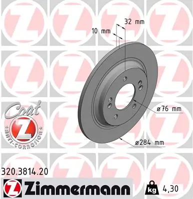 Brake Disc COAT Z 320.3814.20