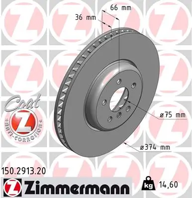 Brake Disc COAT Z 150.2913.20