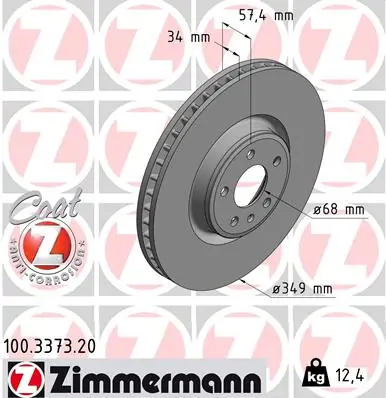 Brake Disc COAT Z 100.3373.20