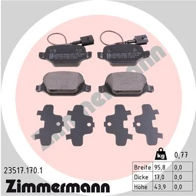 Brake Pad Set, disc brake 23517.170.1
