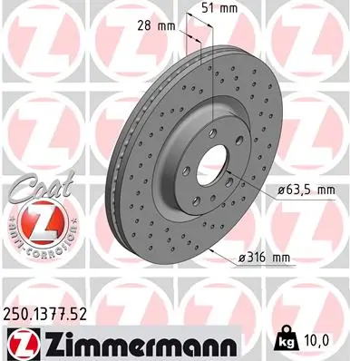 Brake Disc SPORT BRAKE DISC Z 250.1377.52