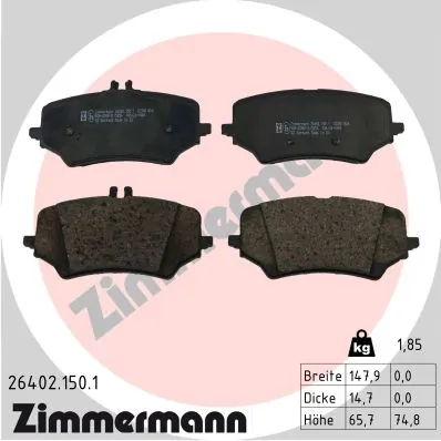 Brake Pad Set, disc brake 26402.150.1