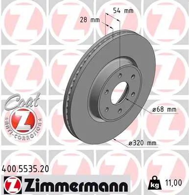 Brake Disc COAT Z 400.5535.20