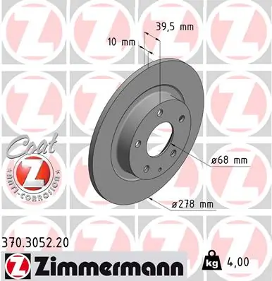 Brake Disc COAT Z 370.3052.20