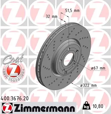 Brake Disc COAT Z 400.3676.20
