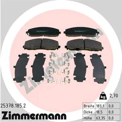 Brake Pad Set, disc brake 25378.185.2